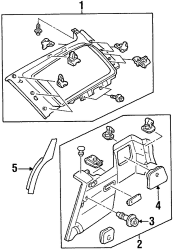 Escort INTERIOR TRIM - QUARTER PANELS