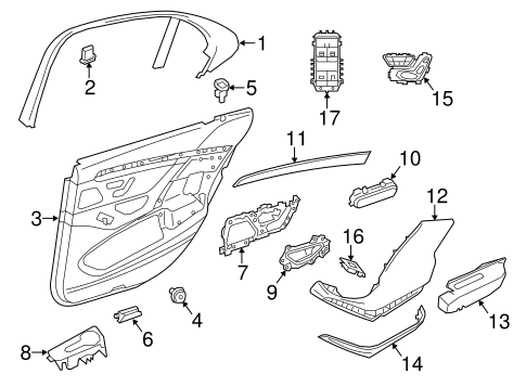 S550 INTERIOR TRIM - REAR DOOR