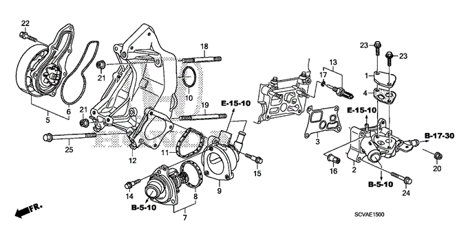 ENGINE/WATER PUMP for 2009 Honda ELEMENT #1
