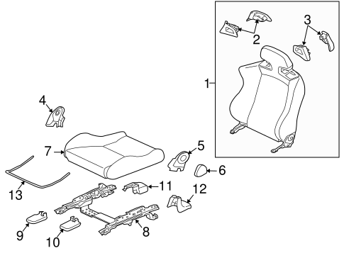Lancer DRIVER SEAT COMPONENTS