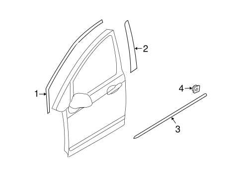 Rondo EXTERIOR TRIM - FRONT DOOR