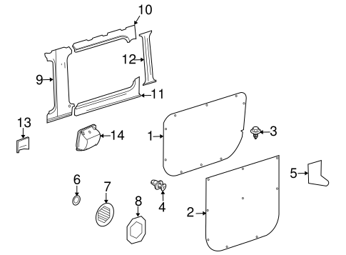 Sprinter 2500 INTERIOR TRIM - SIDE DOOR