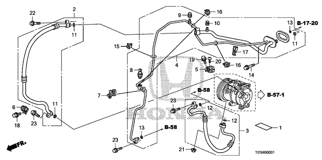 BODY / AIR CONDITIONING/A/C HOSES - PIPES (V6) for 2009 Honda ACCORD COUPE #1