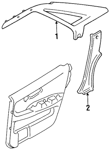 Q45 INTERIOR TRIM - QUARTER PANELS