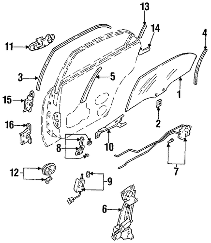 626 GLASS - REAR DOOR