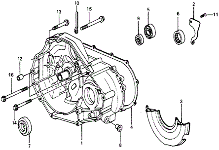 TRANSMISSION - MANUAL/MT CLUTCH HOUSING for 1978 Honda ACCORD HATCHBACK #1