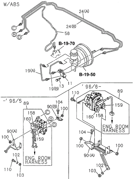 SLX MASTER CYLINDER BRAKE LINE (FR.)