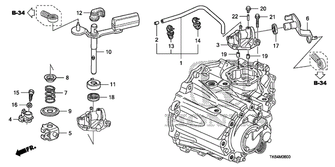 TRANSMISSION - MANUAL/MT SHIFT LEVER - SHIFT ARM for 2009 Honda FIT #1