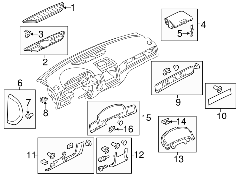 Touareg INSTRUMENT PANEL COMPONENTS