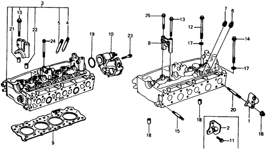 ENGINE/CYLINDER HEAD ('76-'77) for 1976 Honda CIVIC HATCHBACK #1