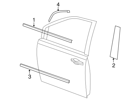 Routan EXTERIOR TRIM - FRONT DOOR
