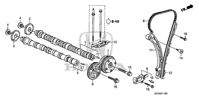 ENGINE/CAMSHAFT - CAM CHAIN for 2009 Honda ELEMENT #1