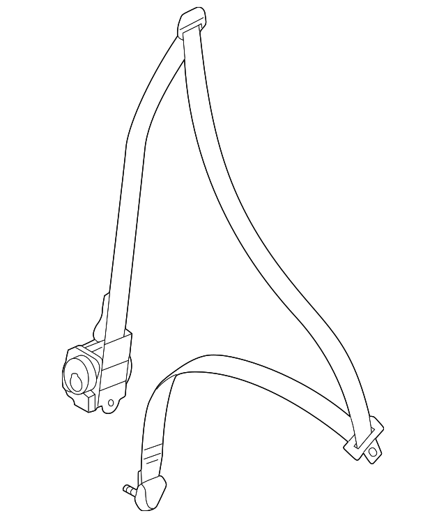 7000C844 BELT & RETRACTOR, LEFT