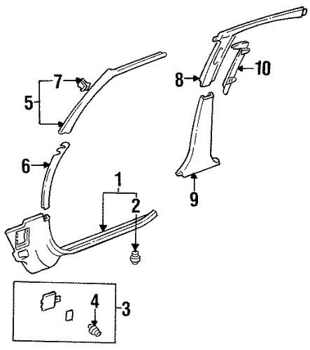 Corolla INTERIOR TRIM - PILLARS
