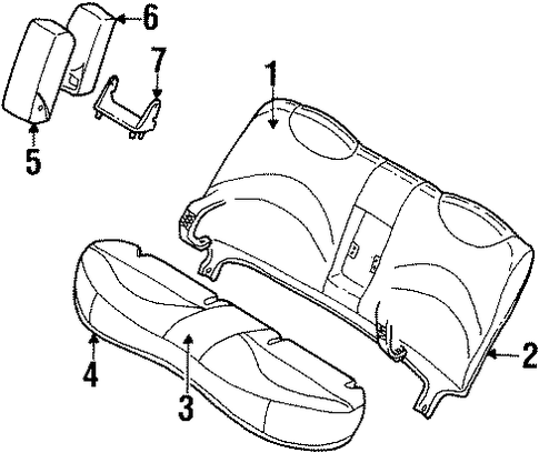 Crown Victoria REAR SEAT COMPONENTS