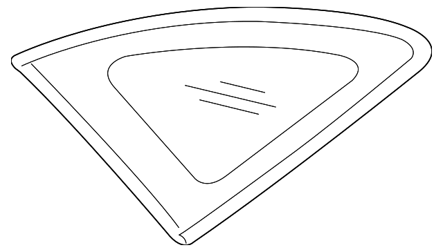 87810-3J020 Деталь QUARTER GLASS, LEFT