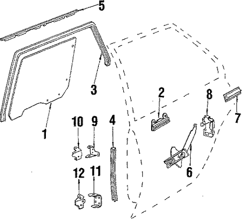 Cavalier GLASS - REAR DOOR