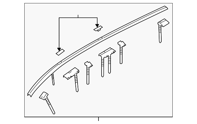 CC33-50-9L0E Деталь ROOF MOLDING, LEFT
