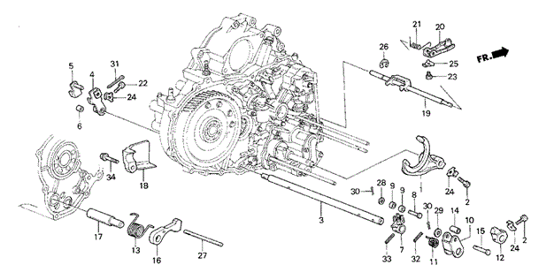 TRANSMISSION - AUTOMATIC/3AT CONTROL LEVER for 1985 Honda CRX #1
