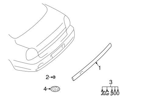 XG300 EXTERIOR TRIM - TRUNK