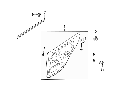 Rio INTERIOR TRIM - REAR DOOR