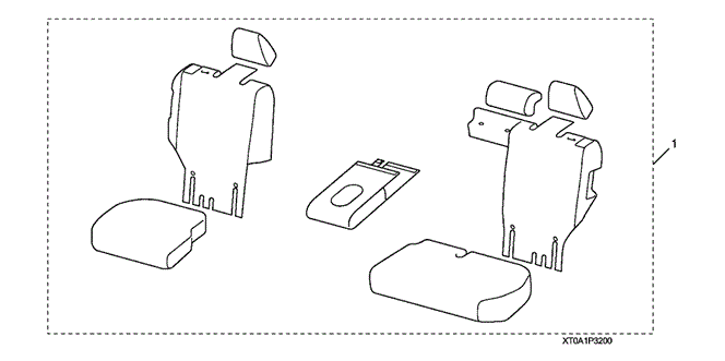 ACCESSORIES/SEAT COVER - 2ND ROW for 2013 Honda CR-V #1