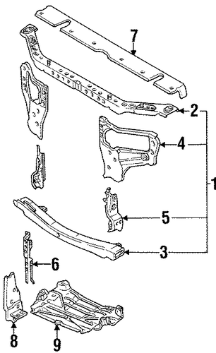 929 RADIATOR SUPPORT