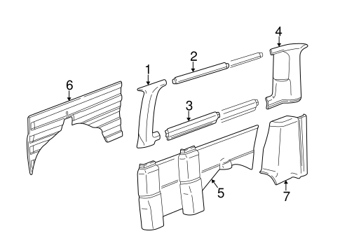 Express 2500 INTERIOR TRIM - SIDE PANELS