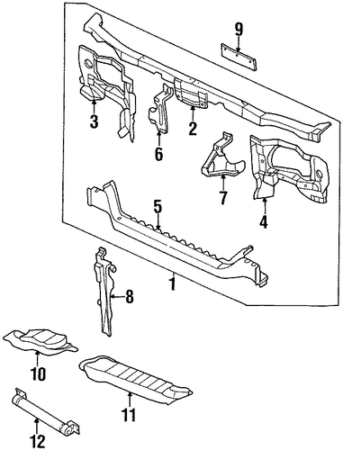 Sentra RADIATOR SUPPORT