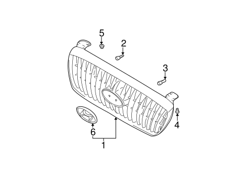 Elantra GRILLE & COMPONENTS