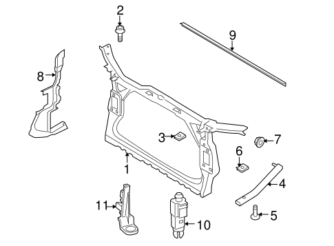 S5 RADIATOR SUPPORT