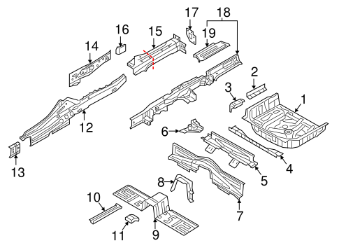 K900 REAR FLOOR & RAILS 2
