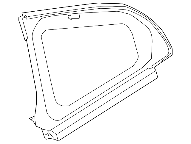 83307-CD000 Деталь QUARTER GLASS, LEFT