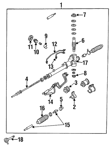 Sephia STEERING GEAR & LINKAGE 3