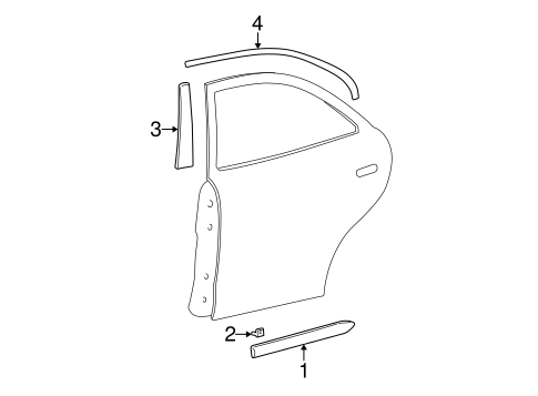 Accent EXTERIOR TRIM - REAR DOOR