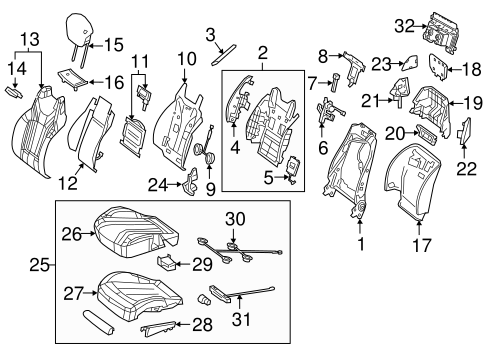 S63 AMG PASSENGER SEAT COMPONENTS 5
