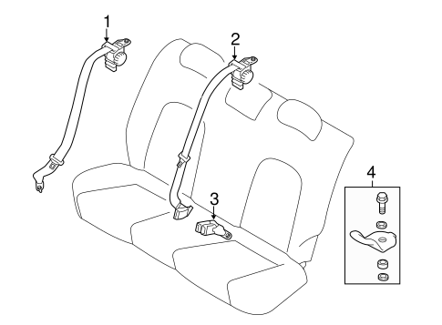 Forte Koup REAR SEAT BELTS