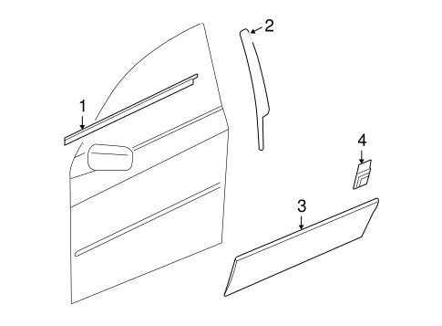 SRX EXTERIOR TRIM - FRONT DOOR