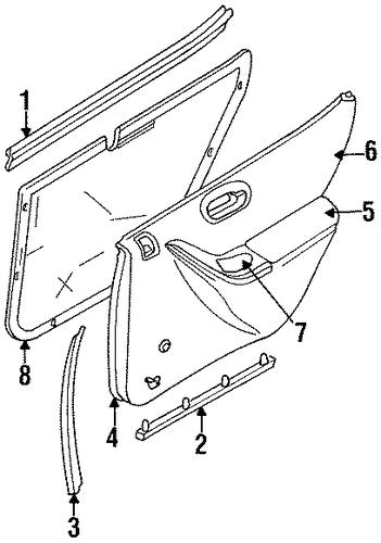 Cirrus INTERIOR TRIM - REAR DOOR