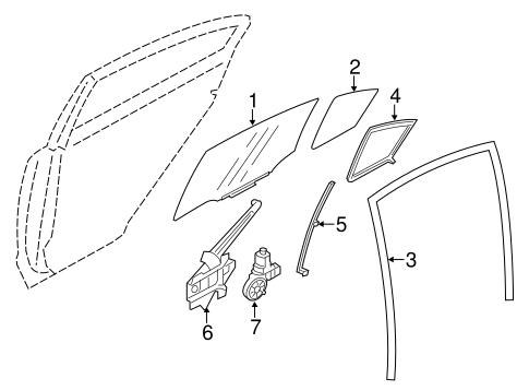 Impreza GLASS - REAR DOOR