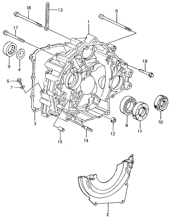 TRANSMISSION - HONDAMATIC/AT TORQUE CONVERTER HOUSING for 1982 Honda CIVIC SEDAN #1