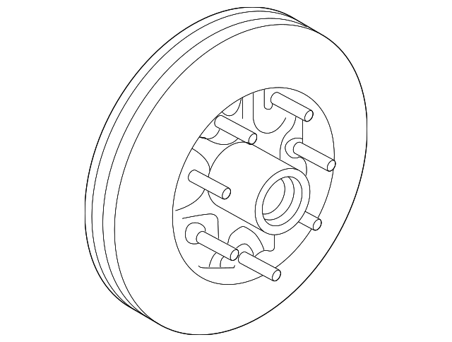 YL1Z1102AA HUB & ROTOR, LEFT