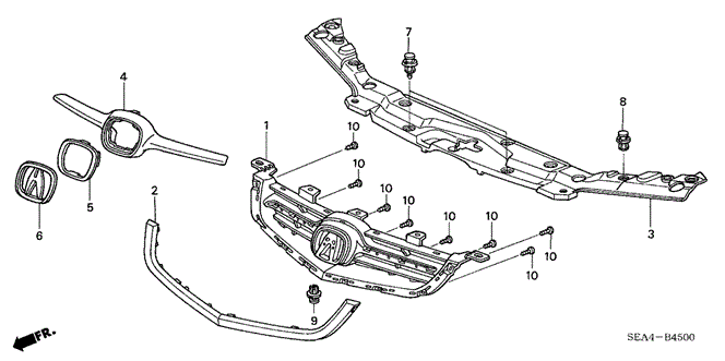 TSX SEDAN FRONT GRILLE (1)