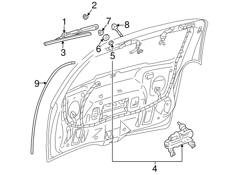 Terraza WIPER & WASHER COMPONENTS