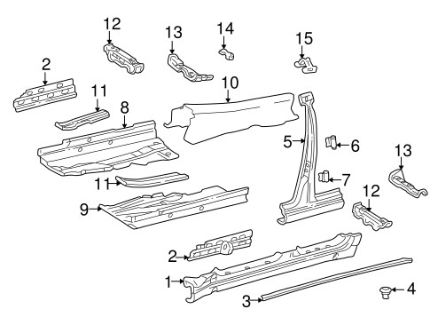C230 CENTER PILLAR & ROCKER
