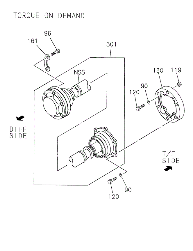 CHASSIS/PROPELLER SHAFT (FR.) for 1998 Acura SLX #1