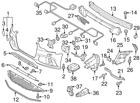 RS7 BUMPER & COMPONENTS - FRONT