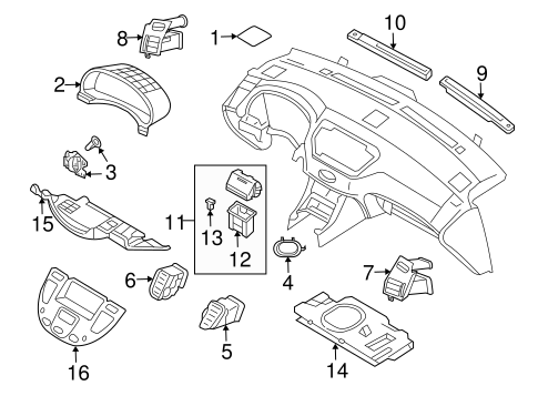M45 INSTRUMENT PANEL COMPONENTS