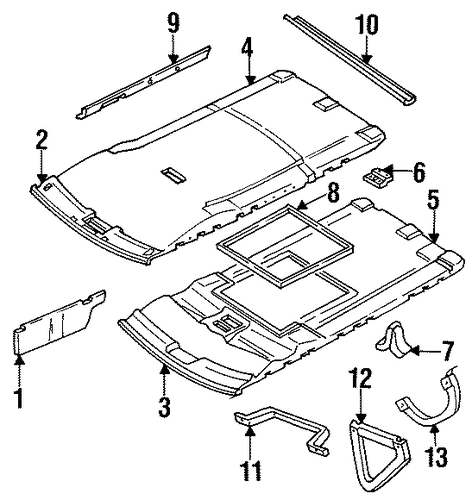Montero INTERIOR TRIM - ROOF