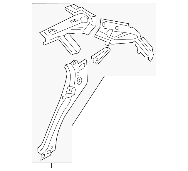 8U0-809-737-A Деталь PILLAR REINF, LEFT